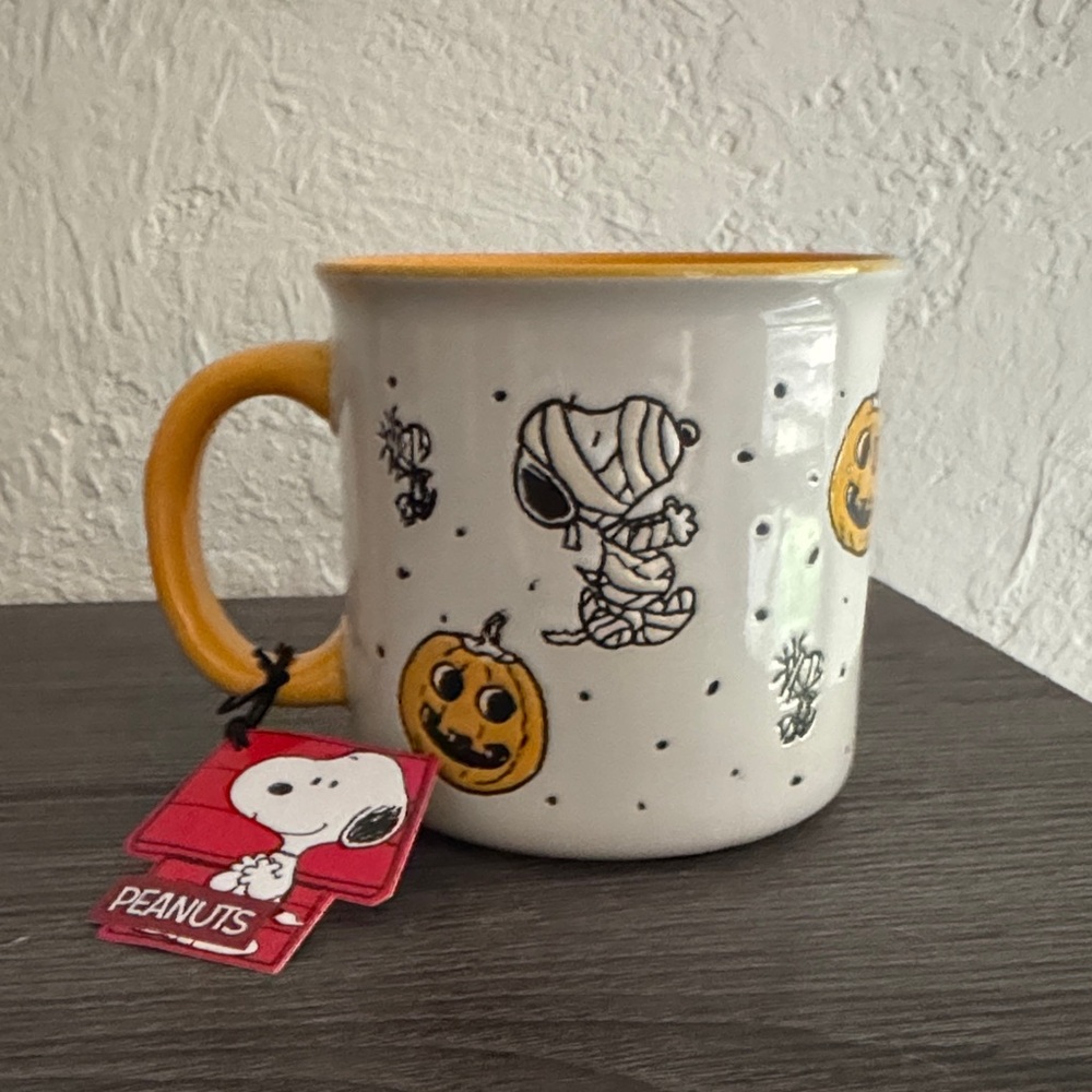 Peanuts Snoopy Halloween Mug Pumpkin Coffee Cup Fall Decor